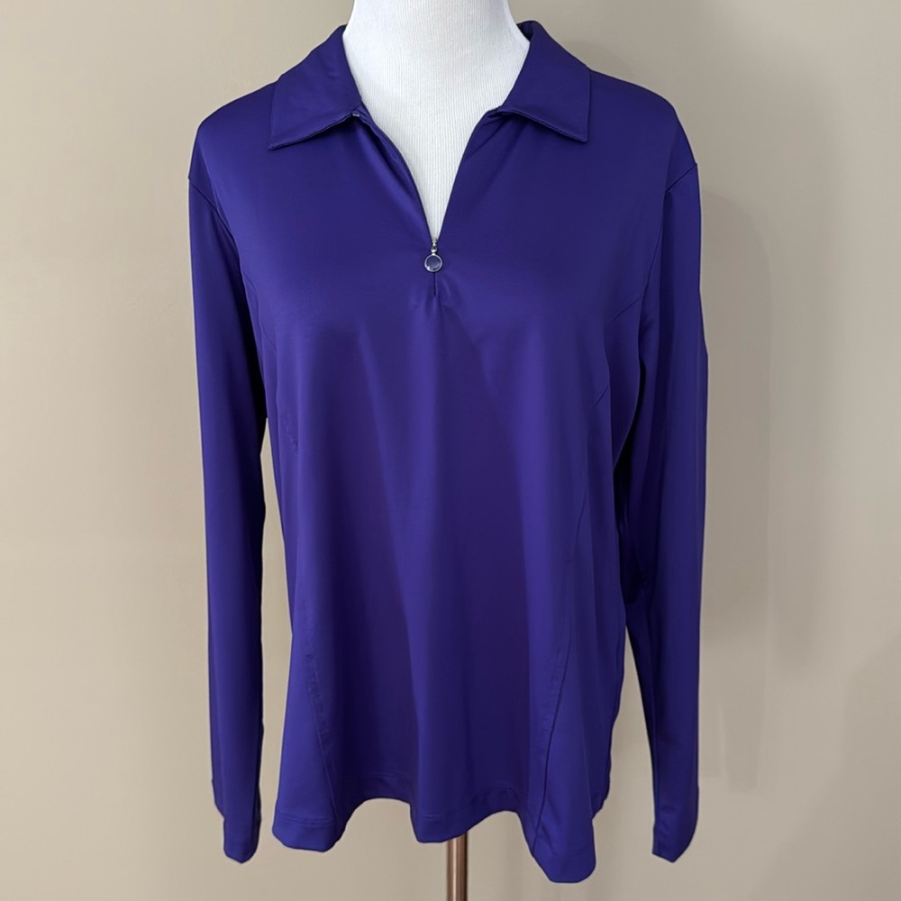 EP Pro Tour Forsgate Country Club womens 1/4 zip athletic pullover jacket XL.